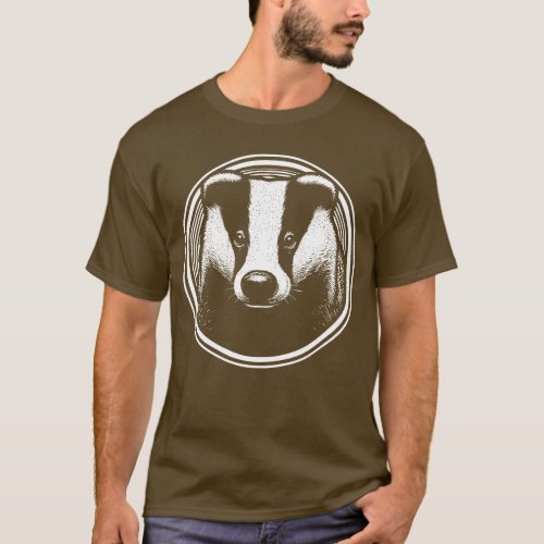Badger Portrait T_Shirt