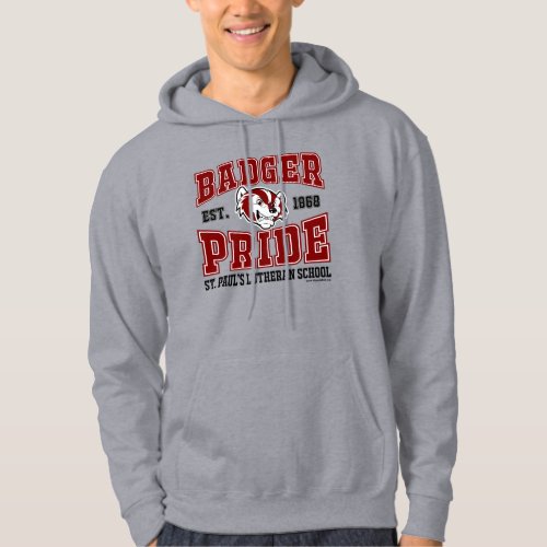 Badger Pride Basic Gray Hooded Sweatshirt