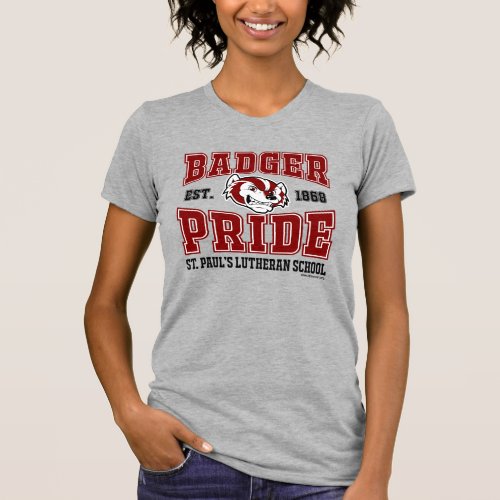 Badger Pride Womens Gray Jersey T_Shirt