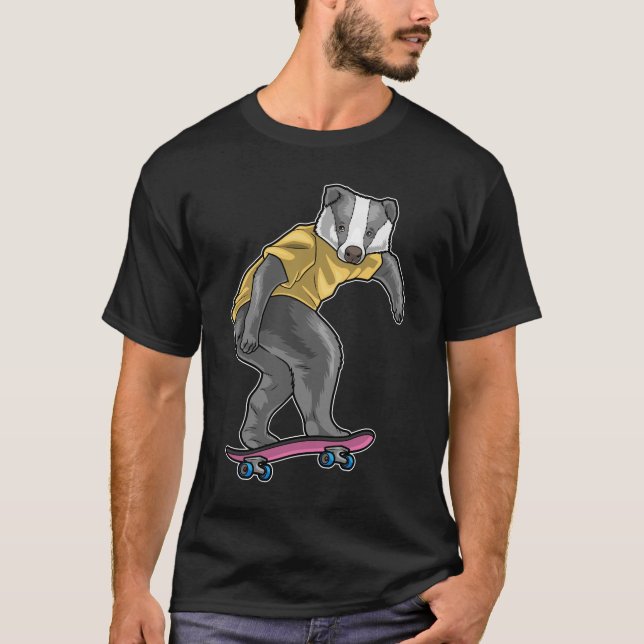 Badger Skater Skateboard T-Shirt (Front)