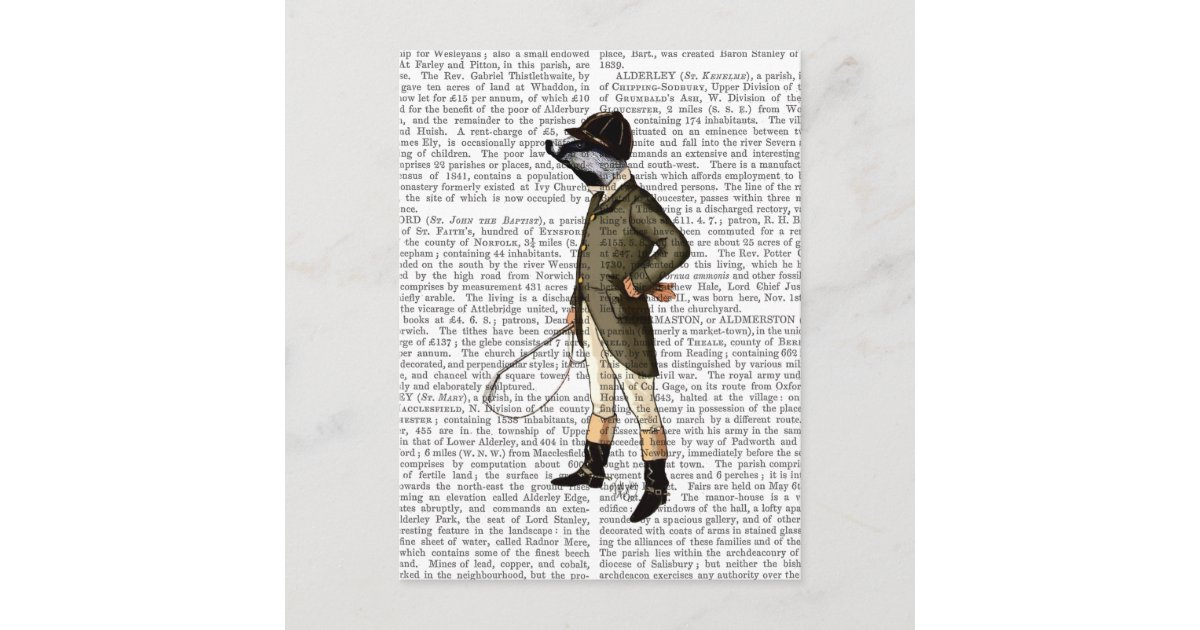 Badger The Rider Full Postcard | Zazzle