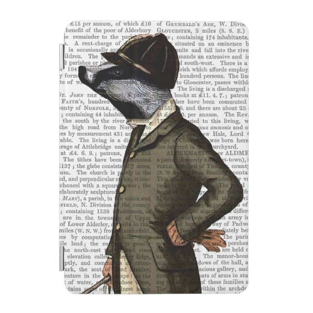 Badger The Rider Portrait iPad Mini Cover (Front)