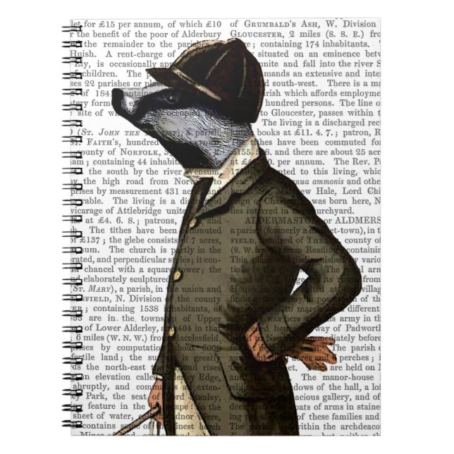 Badger The Rider Portrait Notebook (Front)