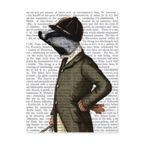 Badger The Rider Portrait Postcard