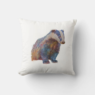 Badger Throw Pillow
