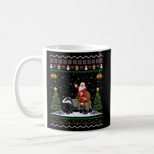 Badger Ugly Santa Riding Badger Coffee Mug