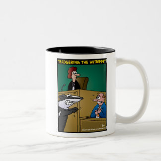 "Badgering The Witness" Two-Tone Coffee Mug