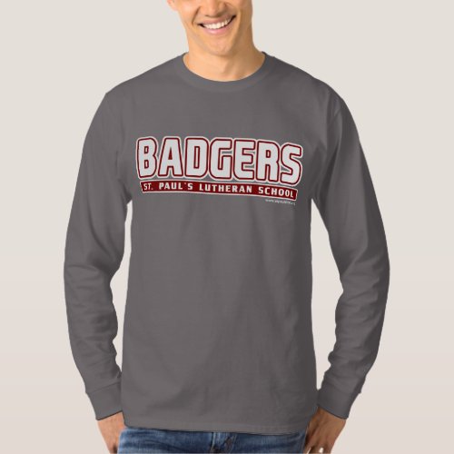 Badgers Mens Smoke Basic Long Sleeve T_Shirt