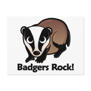 Badgers Rock! Postcard