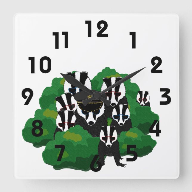 Badgers Wall Clock (Front)