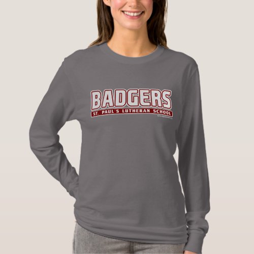 Badgers Womens Smoke Basic Long Sleeve T_Shirt
