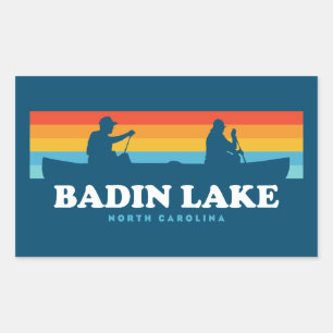 Badin Lake North Carolina Canoe Rectangular Sticker