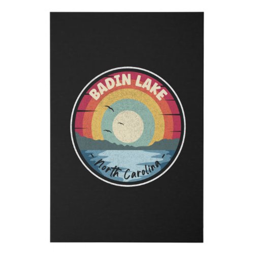 Badin Lake North Carolina Colorful Scene Faux Canvas Print