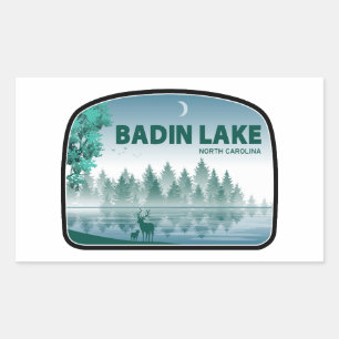 Badin Lake North Carolina Deer Rectangular Sticker