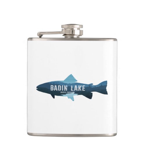Badin Lake North Carolina Fish Flask