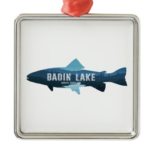 Badin Lake North Carolina Fish Metal Ornament