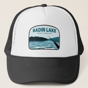 Badin Lake North Carolina Fishing Rod Trucker Hat