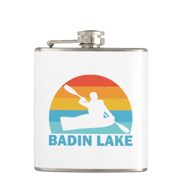 Badin Lake North Carolina Kayak Flask (Front)