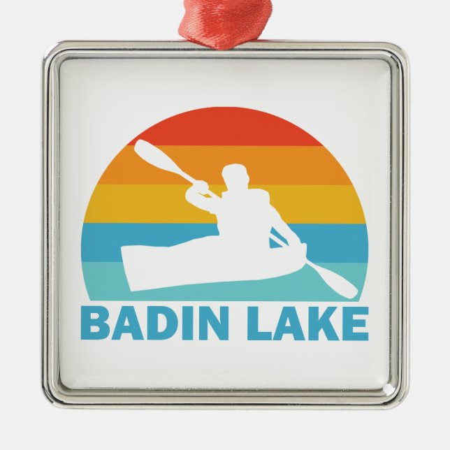 Badin Lake North Carolina Kayak Metal Ornament (Front)