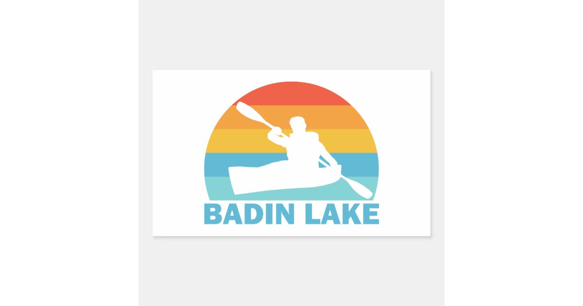 Badin Lake North Carolina Kayak Rectangular Sticker Zazzle