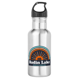 Badin Lake North Carolina Rainbow Stainless Steel Water Bottle