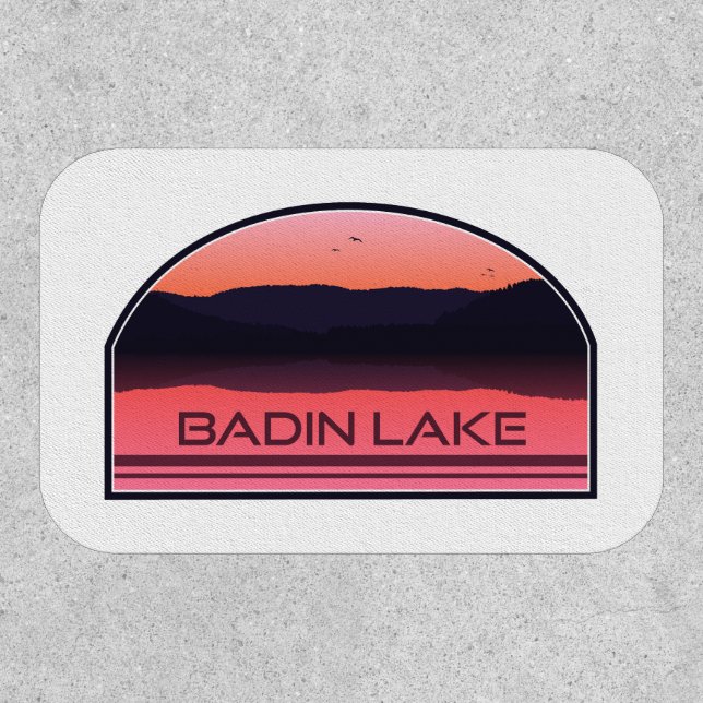 Badin Lake North Carolina Red Sunrise Patch (Front)
