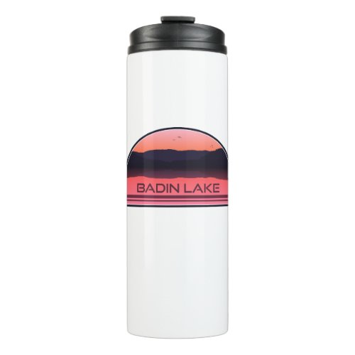 Badin Lake North Carolina Red Sunrise Thermal Tumbler