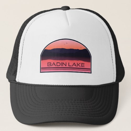 Badin Lake North Carolina Red Sunrise Trucker Hat