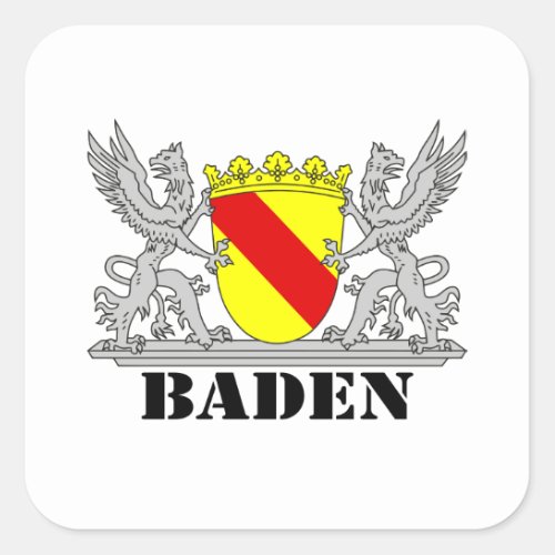 Badischer Greif coats of arms in Baden Square Sticker