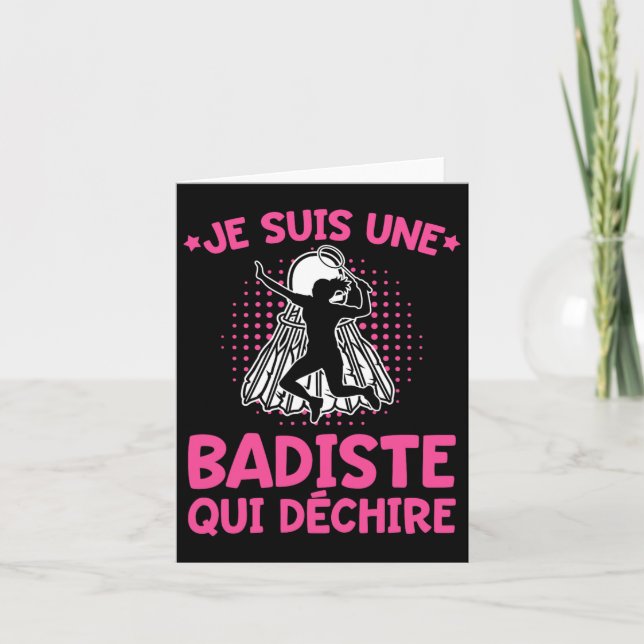 Badiste Humor I Am A Tearing Badiste Badminton  Card (Front)