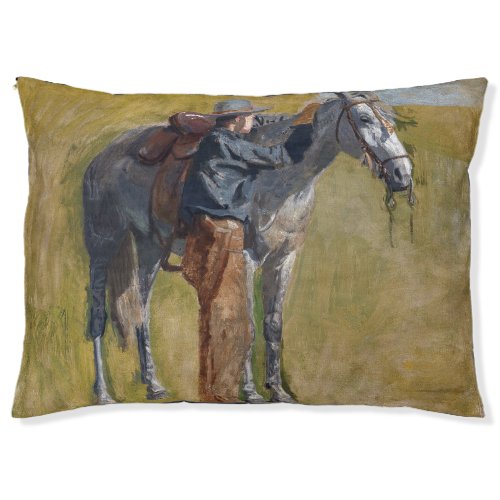 Badlands Cowboy Horse Old West Thomas Eakins Pet Bed