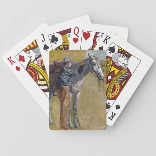 Badlands Cowboy Horse Old West Thomas Eakins Poker Cards