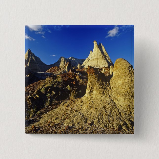 Badlands formations at Dinosaur Provincial Park 2 Button (Front)