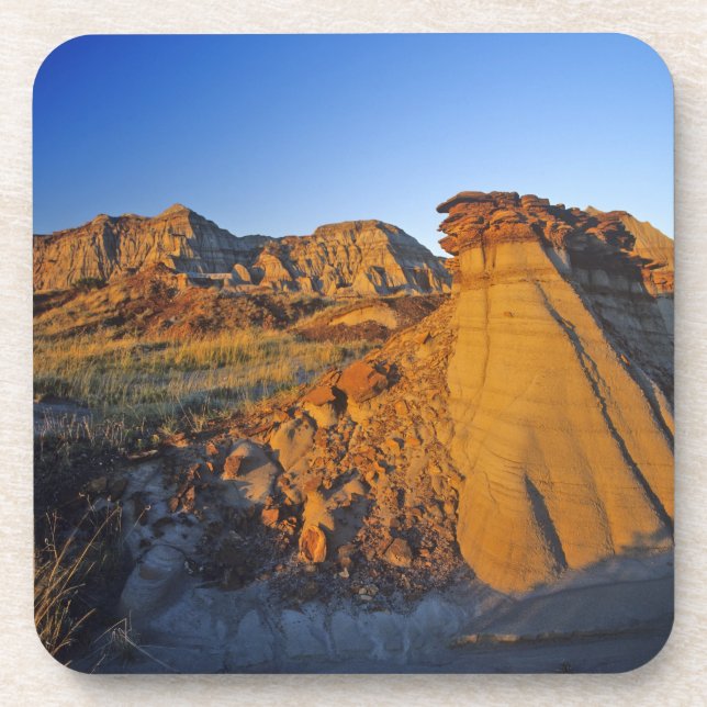 Badlands formations at Dinosaur Provincial Park 3 Drink Coaster (Front)