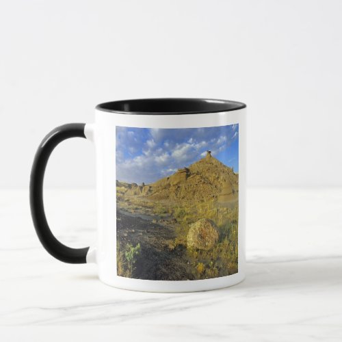 Badlands formations at Dinosaur Provincial Park Mug