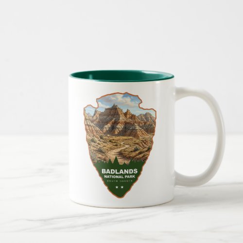 Badlands National Park Arrowhead Two-Tone Coffee Mug