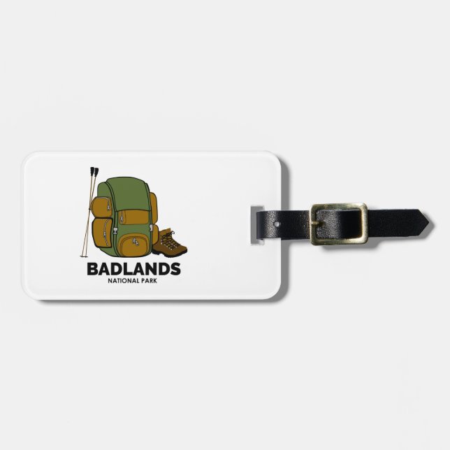 Badlands National Park Backpack Luggage Tag (Front Horizontal)