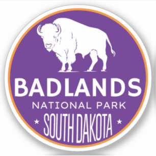 Badlands National Park bisonSouth dakota road trip Sticker