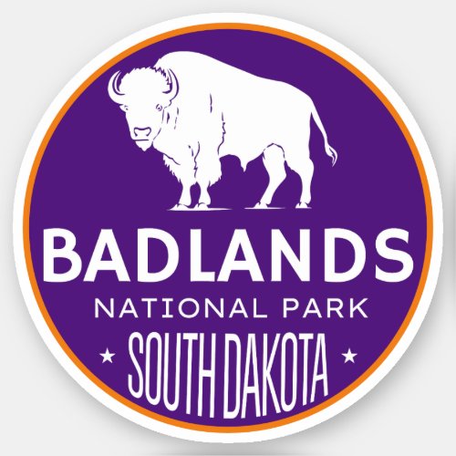 Badlands National Park bisonSouth dakota road trip Sticker