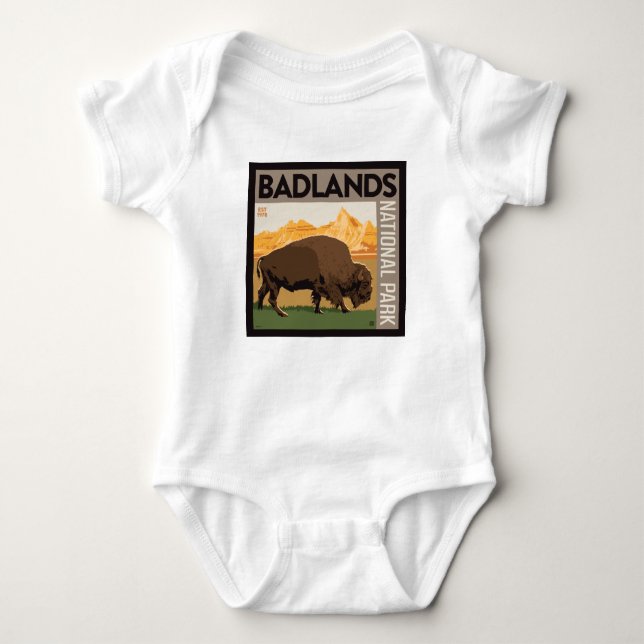 Badlands National Park | Buffalo Baby Bodysuit (Front)