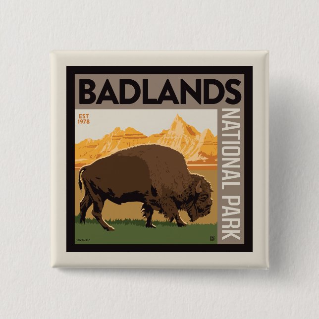 Badlands National Park | Buffalo Button (Front)