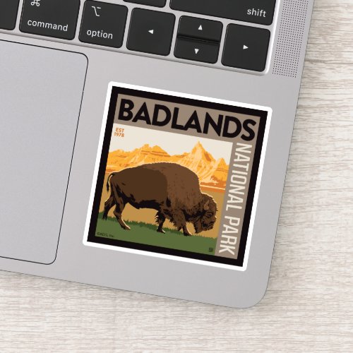 Badlands National Park  Buffalo Sticker