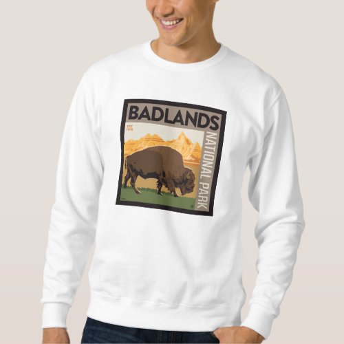 Badlands National Park  Buffalo Sweatshirt