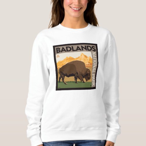 Badlands National Park  Buffalo Sweatshirt