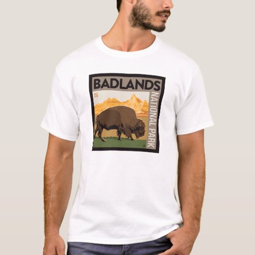 Badlands National Park  Buffalo T_Shirt