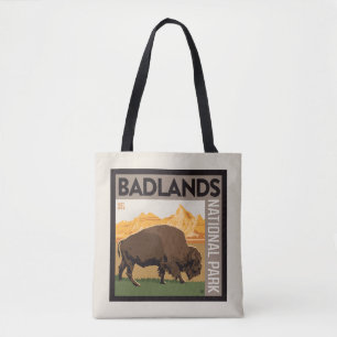Badlands National Park Buffalo Tote Bag