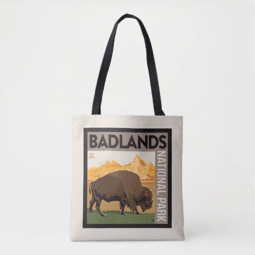 Badlands National Park  Buffalo Tote Bag