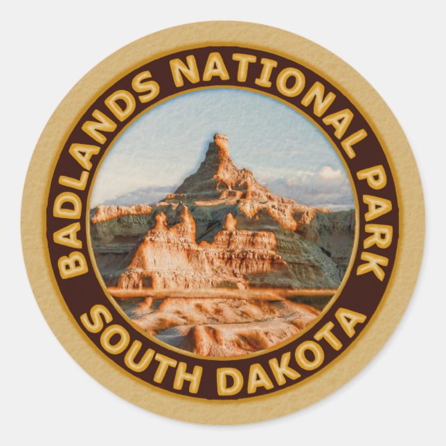 Badlands National Park Classic Round Sticker (Front)