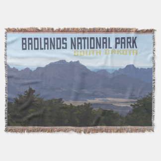 Badlands National Park Cotton Throw Throw Blanket