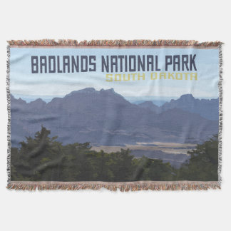 Badlands National Park Cotton Throw Throw Blanket